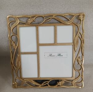 Ashleigh Manor Photo Picture Frame Gold Metal Rose Flower
